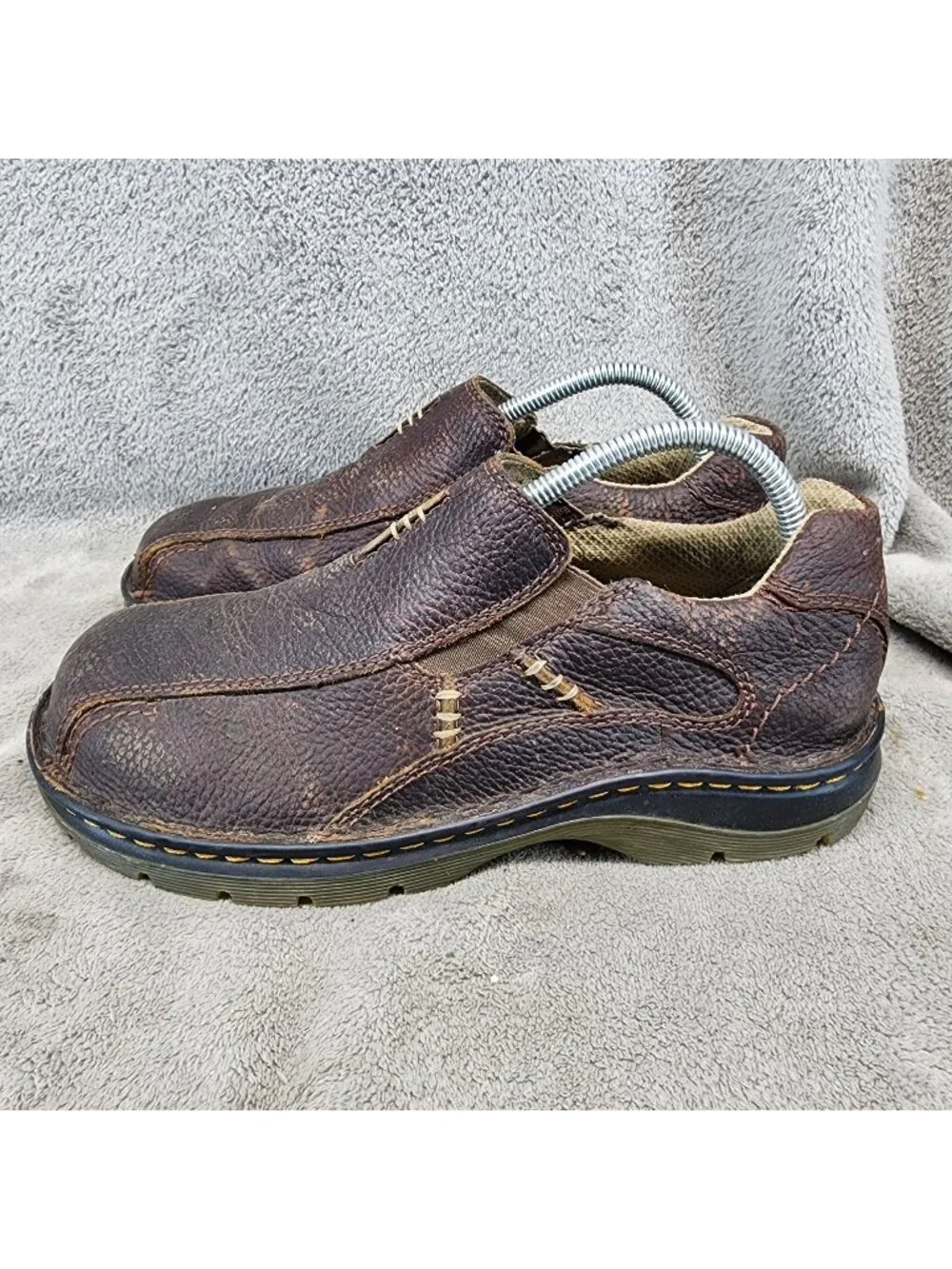 Dr Martens Shoes Mens Size 8 Brown Leather Mawgan Slip On Loafers *Read*
